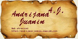 Andrijana Juanin vizit kartica